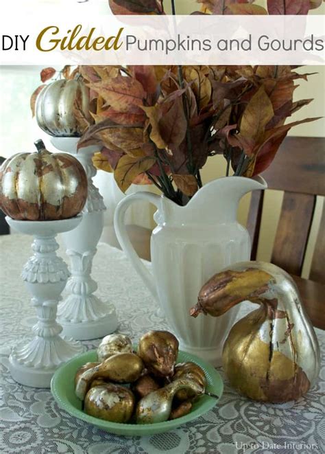 Diy Gilded Pumpkins Up To Date Interiors