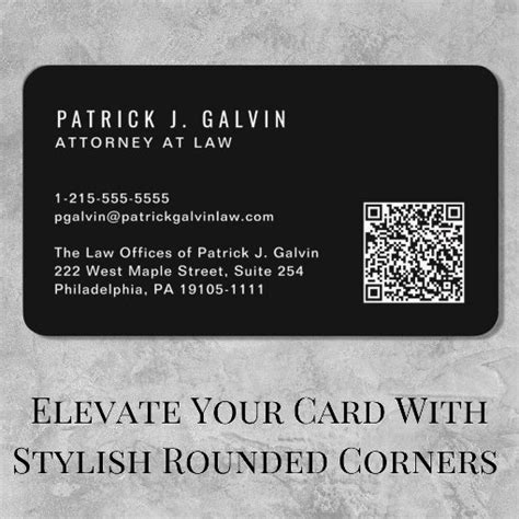 Minimal Professional Qr Code Logo Black Business Card Zazzle