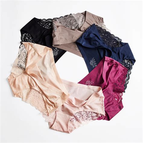 Womens Sexy Soft Lace Ice Silk Panties Seamless Briefs Underwear Shopee Philippines