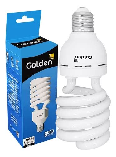 Lâmpada Compacta Espiral 36w 127v E27 Branco Frio Golden