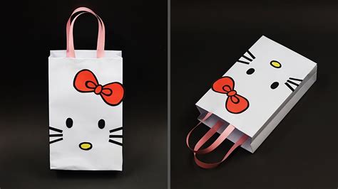 DIY Hello Kitty Paper Bag | How To Make Paper Gift Bag | DIY Goodie Bag ...