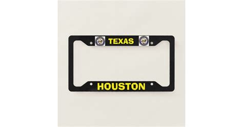 Houston Texas License Plate Frame | Zazzle