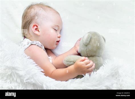 Cute Sleeping Baby Girl Stock Photo Alamy