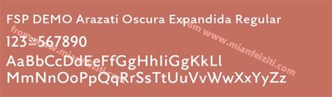 FSP DEMO Arazati Oscura Expandida Regular字体免费下载 FONTSPRINGDEMO