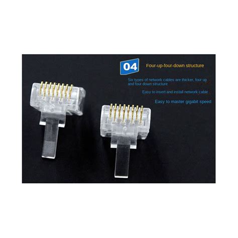 Rj45 Cable Modular Plug Ethernet Cable Connector Unshielded 8 Pin Modular7662 4711756106484 Ebay