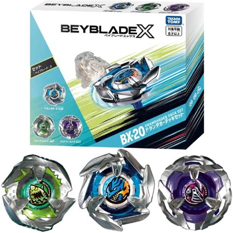 Qosku ต้นฉบับ Takara Tomy Beyblade X Bx 22เริ่มต้น Drunsword ชุดรายการ3 60f Bx 01 Bx 02 Bx 13