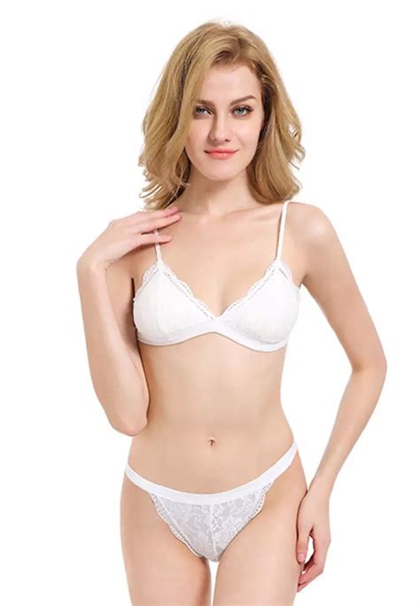 Buy Lycka Lks2035 Lady Sexy Bra And Panty Lingerie Set White 2024