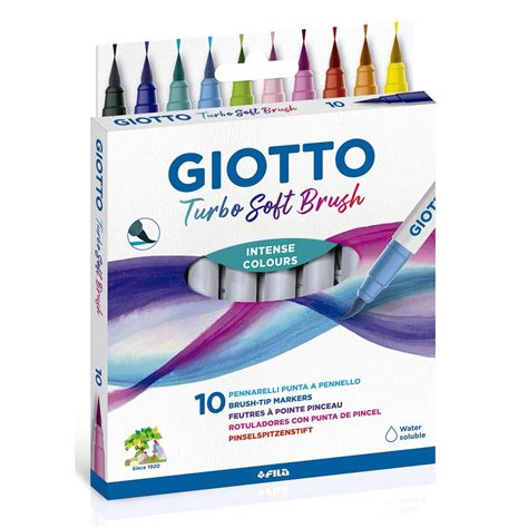 Rotulador Punta Pincel 10 Colores Giotto Turbo Soft Brush Fila