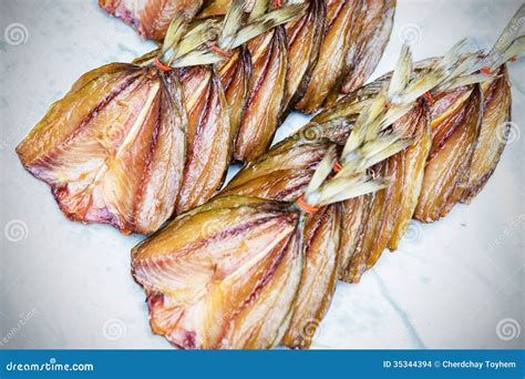 Pescados Salados Secados En El Mercado Foto De Archivo Imagen De