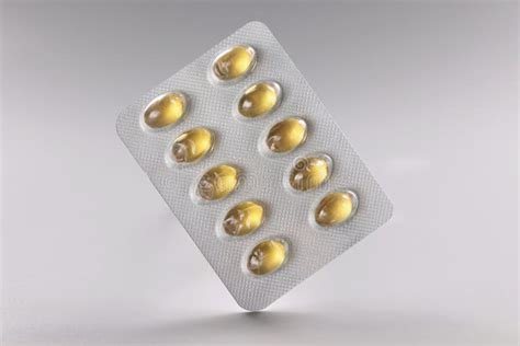 Blister With Yellow Jelly Tablets Daily Dose Of Medication For Person