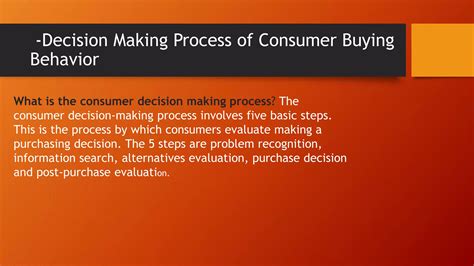 Consumer Behavior Pptx