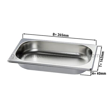 Standard Sizes Stainless Steel Gastronorm Food Pan Buffet Food