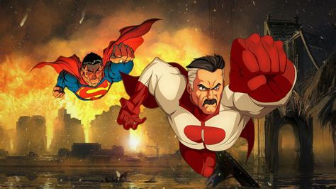 Superman Vs Omni Man A Dc Comics Wallpaper Fanpop