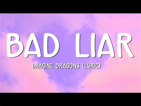 Imagine Dragons Bad Liar Lyric Video Youtube