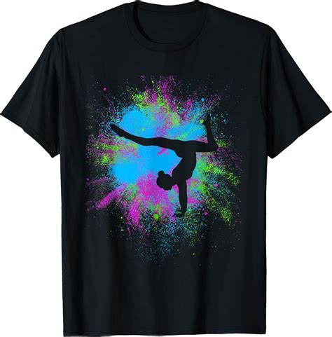 Cartwheel Cute Gymnast Tie Dye Gymnastics Youth Girls Women T Shirt