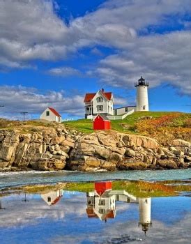 Solve Farol Do Cabo Neddick Em York Maine EUA Jigsaw Puzzle