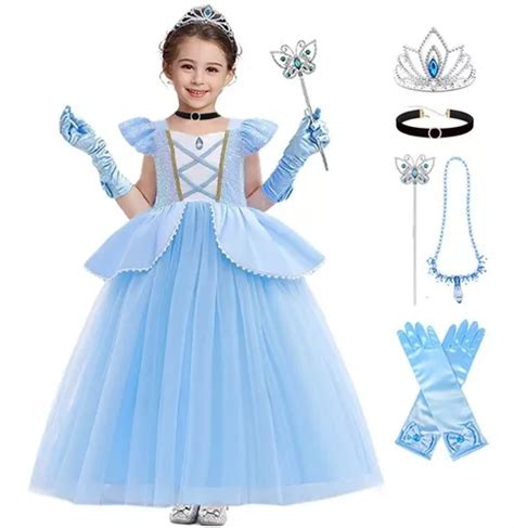 Vestido De Cenicienta Para Niñas Disfraz De Princesa Para Carnaval