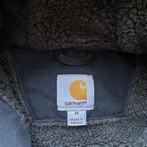 Sherpa Lined Carhartt Jacket Mens Medium Depop