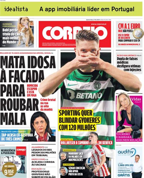 Capa Correio Da Manh Janeiro Capasjornais Pt