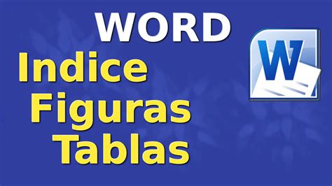 Como insertar o crear índice de figuras o cuadros en word YouTube