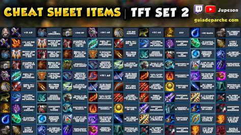 Tft Cheat Sheet De Objetos Para El Set 2 Items Tft