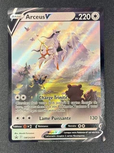 Arceus V Swsh Carte Pokemon Promo Epee Et Bouclier Near Mint Mint