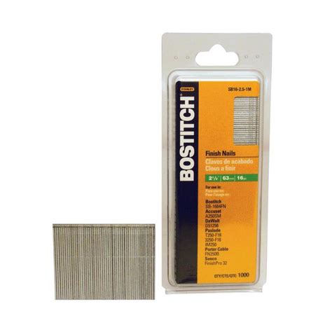 Bostitch 2 12 In 16 Gauge Pneumatic Finish Nails 1000 Count At