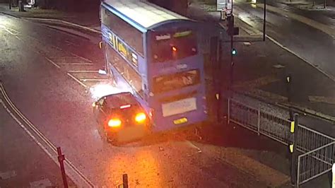 Bristol Dangerous Driver Runs Away After Colliding With Bus Causing It