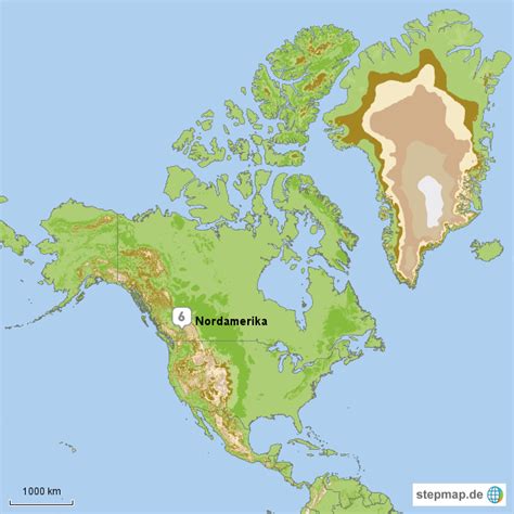 Stepmap Nordamerika Landkarte F R Nordamerika