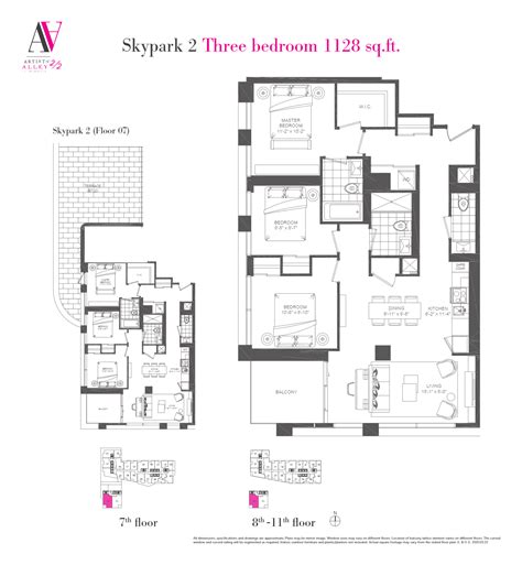 Skypark 2 floor plan at Artists' Alley Phase 1 in Toronto, ON