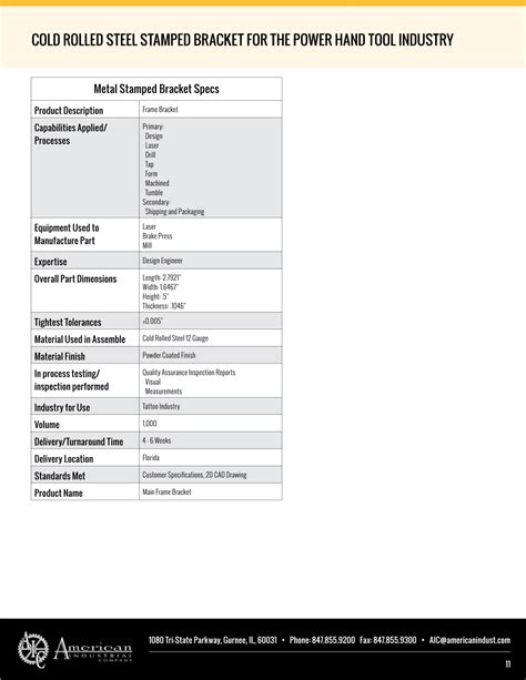 Cold Rolled Steel Stamped Bracket For The Power Hand Tool Industry