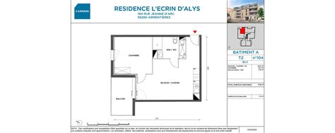 Plan Appartement T2 De 41 80 M² Neuf à Armentières Résidence « LÉcrin