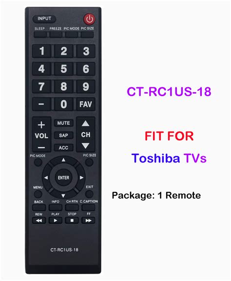 New Remote CT RC1US 18 For Toshiba TV 32L310U20 55L510U18 49L510U18