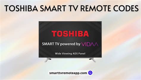 List Of Toshiba TV Universal Remote Codes Smart TV Remote App