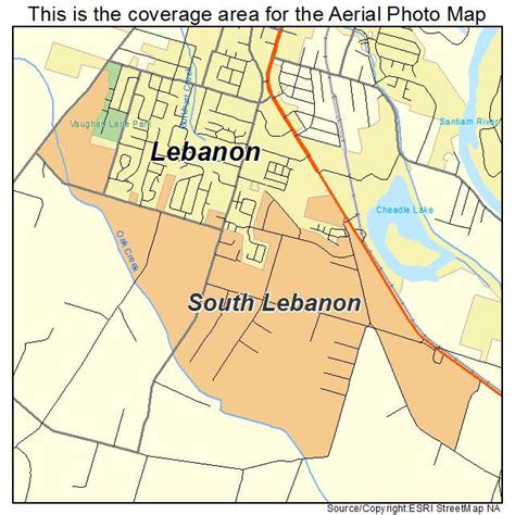 Aerial Photography Map of South Lebanon, OR Oregon