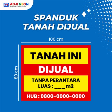 Jual Cetak Spanduk Rumah Dijual Rumah Disewakan Tanah Dijual Bahan