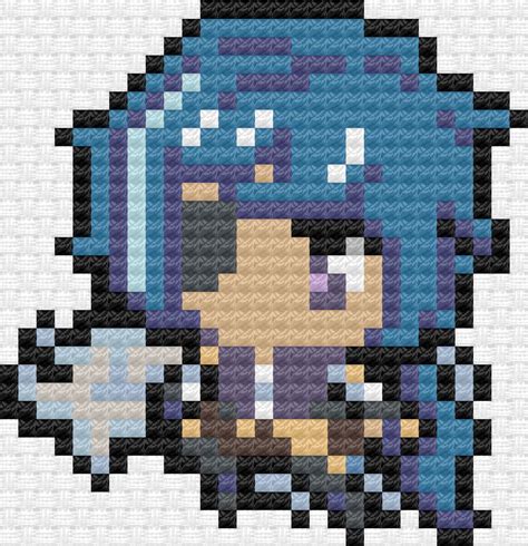 Genshin Impact Kaeya Chibi Cross Stitch Pattern Etsy Pixel Art