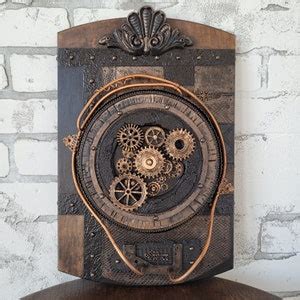 Industrial Steampunk Wall Decor, Men Cave Gear Design, Bar Decor - Etsy