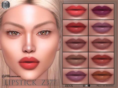 The Sims Resource ZENX LIPSTICK Z377 HQ