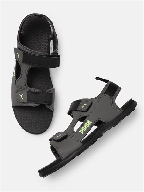 Buy Puma Men Grey And Black Outstretch V2 Sports Sandals Sandals For