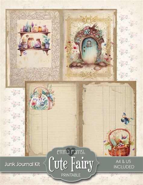 Cute Fairy Junk Journal Printable Fairies Journal Etsy UK