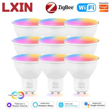 5W ZigBee GU10 Tuya WIFI LED Bulb 450LM Color Adjustable Light RGB C W