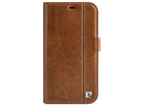 Pierre Cardin Case Bruin Leer IPhone 13 Pro Hoesje