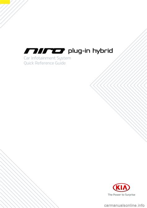 Kia Niro Phev Navigation System Quick Reference Guide Pages