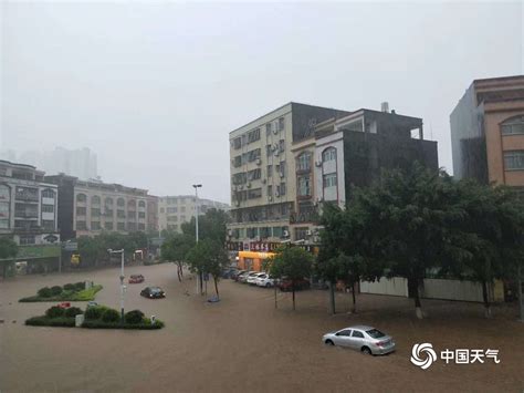 广东阳江今年首发暴雨红色预警 城区内涝严重 天气图集 中国天气网