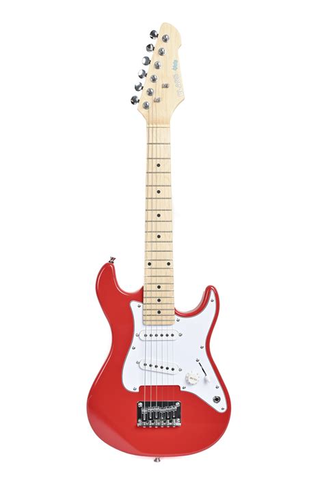 Guitarra Eléctrica Stratocaster Parquer Roja Niños Viajera Music Shaker