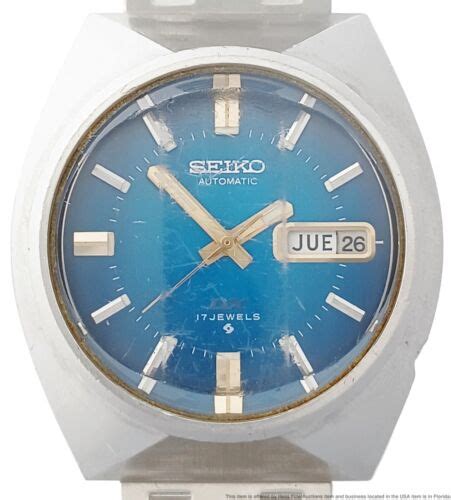 Vintage Seiko Automatic Dx Day Date J Blue Dial Mens Wrist