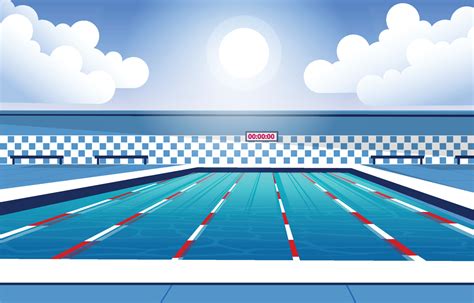 Competitive Swimming Pool Clipart