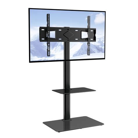 Heavy Duty TV Stand for 32-65 inch TVs - 0.4" Tempered Glass