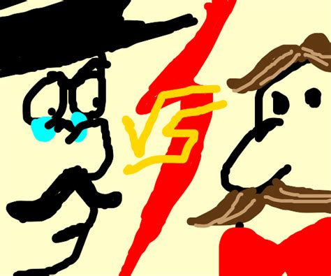 Pringles Man Vs Monopoly Man Drawception